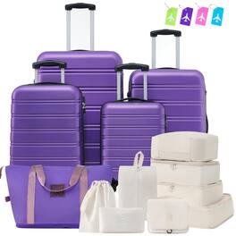 LOVMOR - 4-Piece Hardshell Luggage Set 16/20/24/28" TSA - Purple