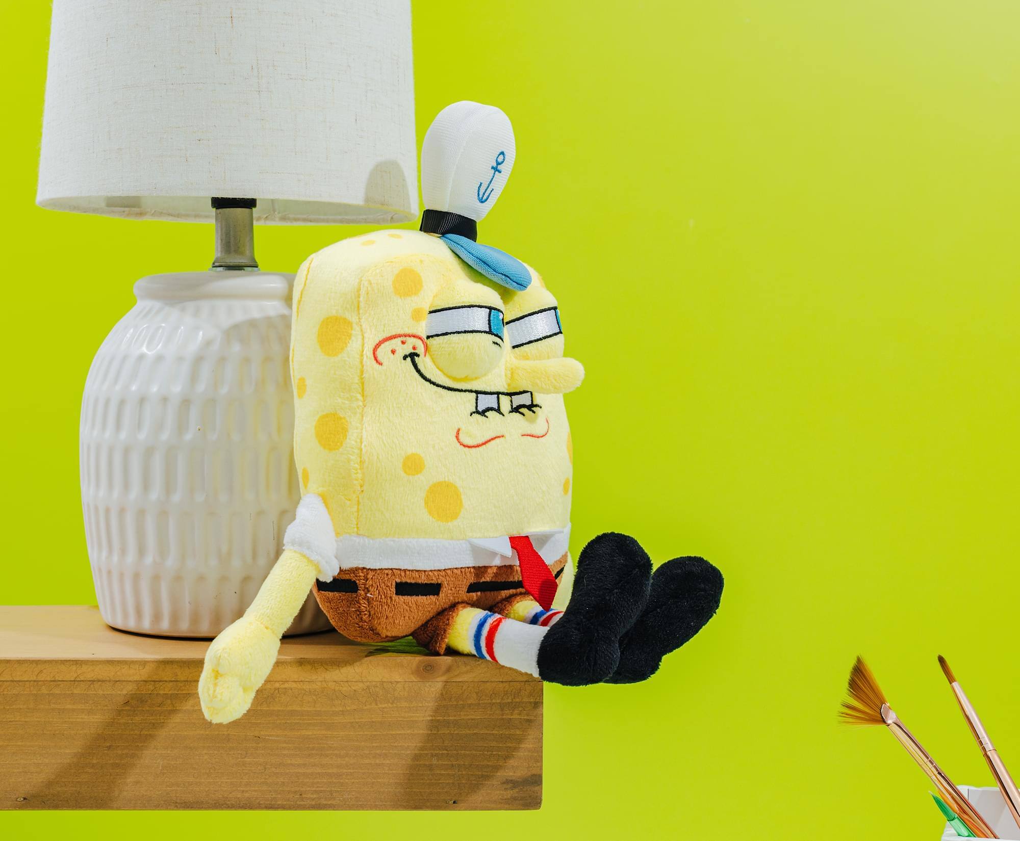 Alt View 5. Nickelodeon - Nickelodeon SpongeBob SquarePants Smiling Meme 10-Inch Plush - Multi-Colored.