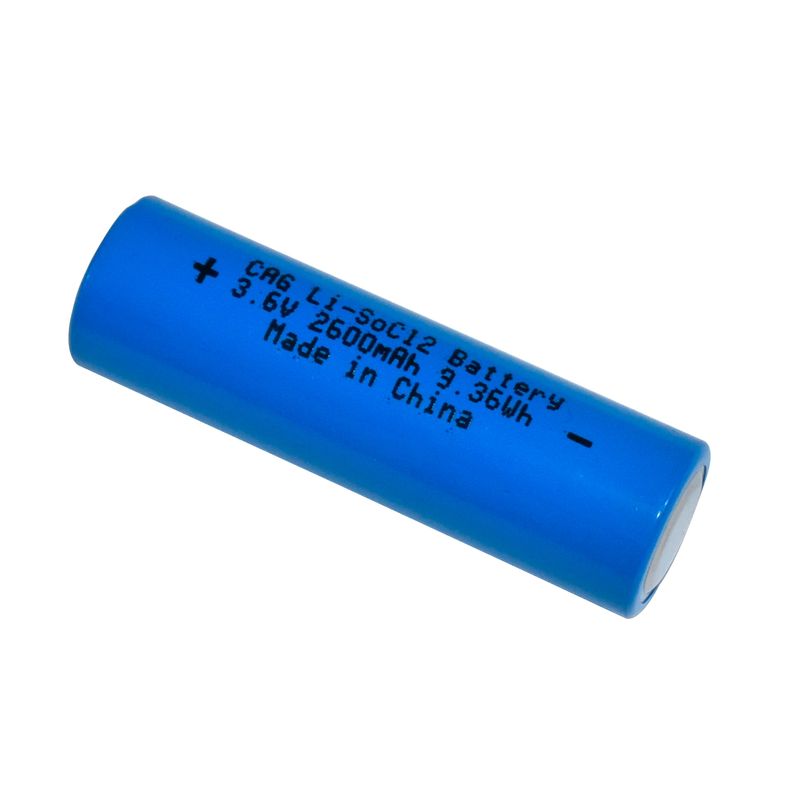 + 3.6V CAG Li-SOC12 2600mAh 9.36Wh Battery Made in China