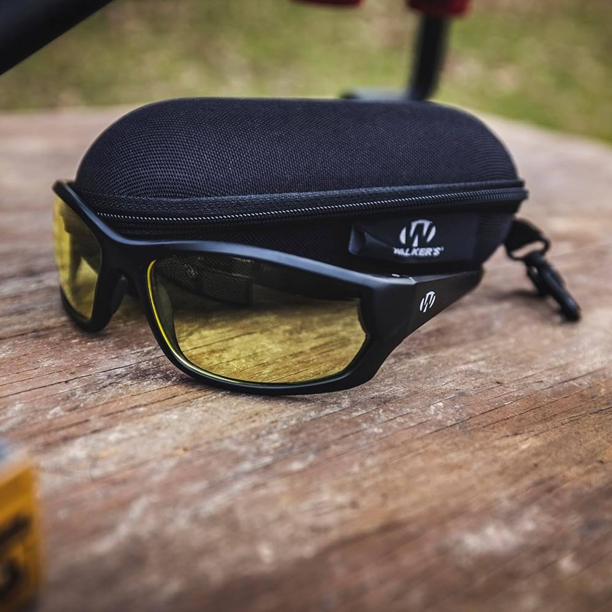 Alt View 2. Walker’s - Walker's Forge Full Frame Shooting Glasses w/Case - Amber - Amber.