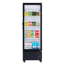 Koolmore - 21 in. One Glass Door Commercial Display Merchandiser Refrigerator Cooler, ETL Listed, 8 cu. ft. (KM-MDR-1GD-8C - Black