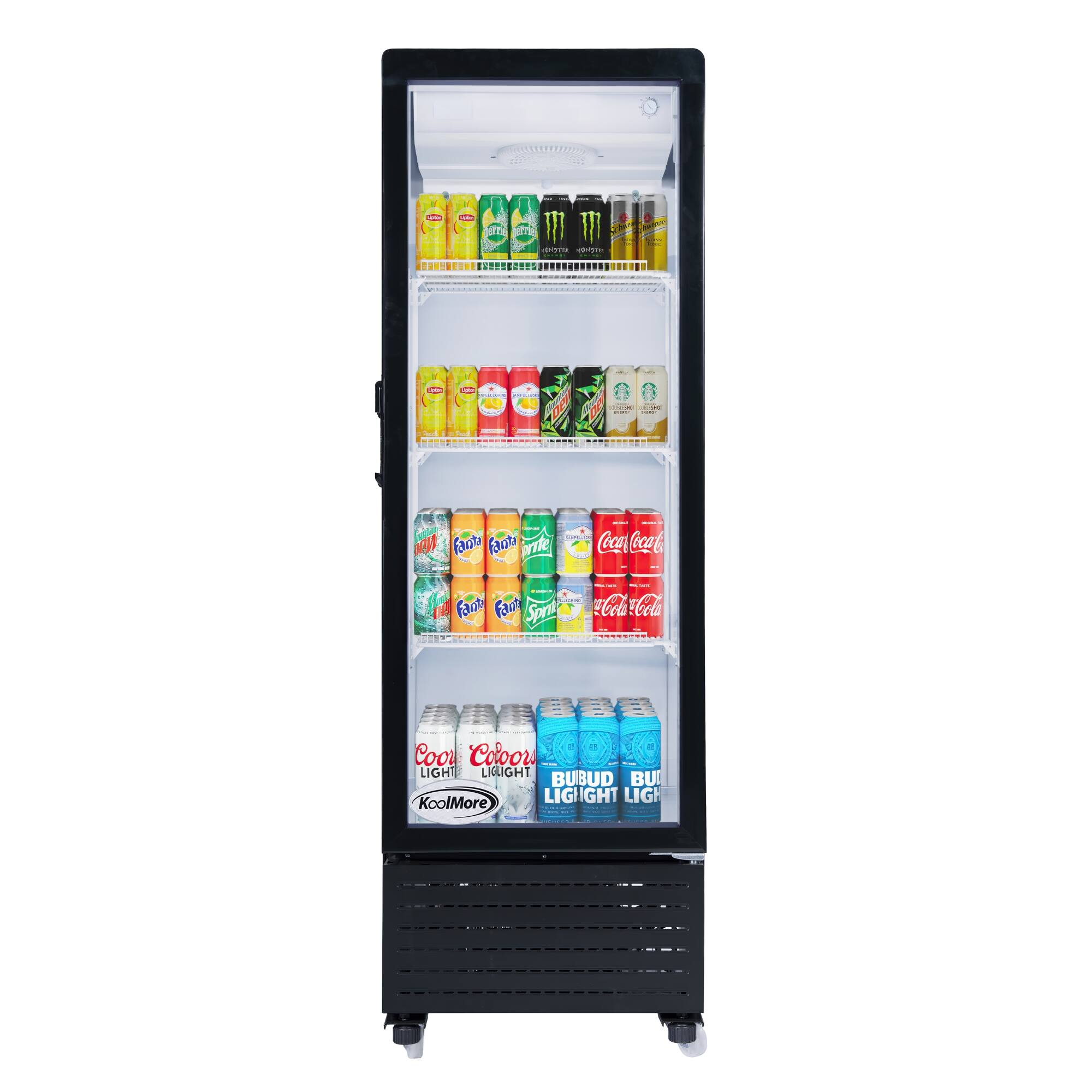 Koolmore - 21 in. One Glass Door Commercial Display Merchandiser Refrigerator Cooler, ETL Listed, 8 cu. ft. (KM-MDR-1GD-8C - Black