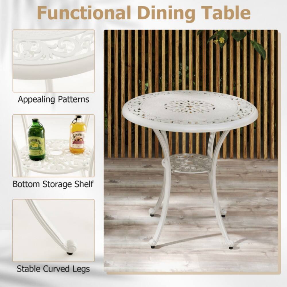 Functional Dining Table

Appealing Patterns

Bottom Storage Shelf

Stable Curved Legs