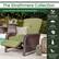 Angle. Hanover - Strathmere Outdoor Reclining Armchair - Cilantro Green, Black.