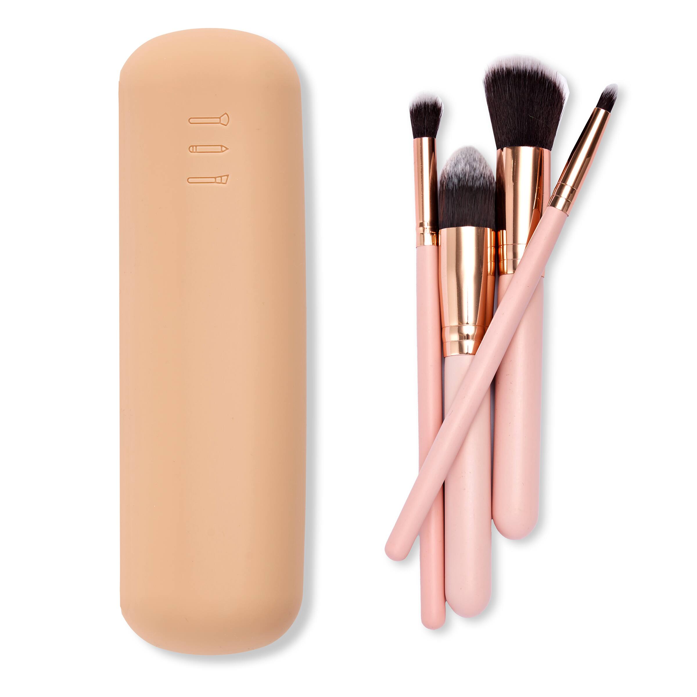 Alt View 2. Sorbus - Sorbus Travel Cosmetic Makeup Brush Holder - Portable & Waterproof Silicone Organizer - Clear.