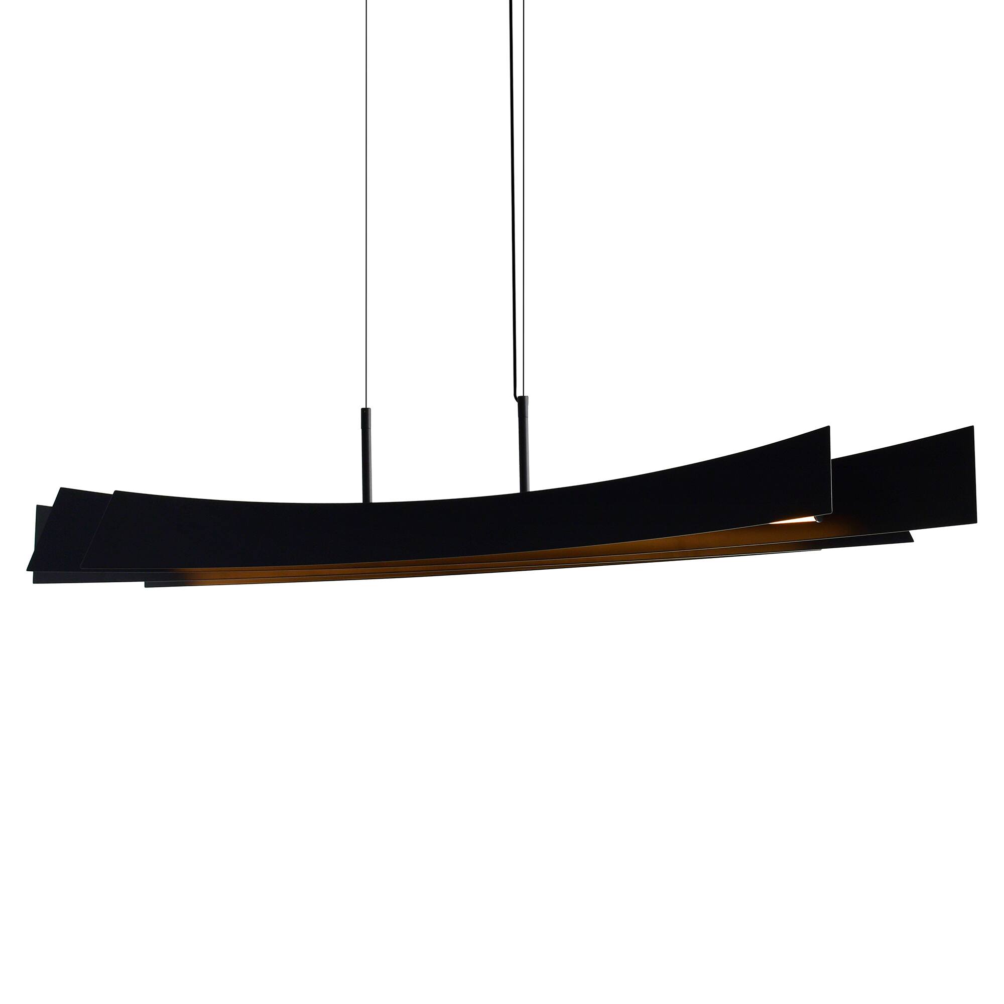 Angle. CWI Lighting - Candora Integrated LED Black Island/Pool Table Light - Black.