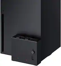 Front. NEXT - Side Dock Charging Station Series X - Black.