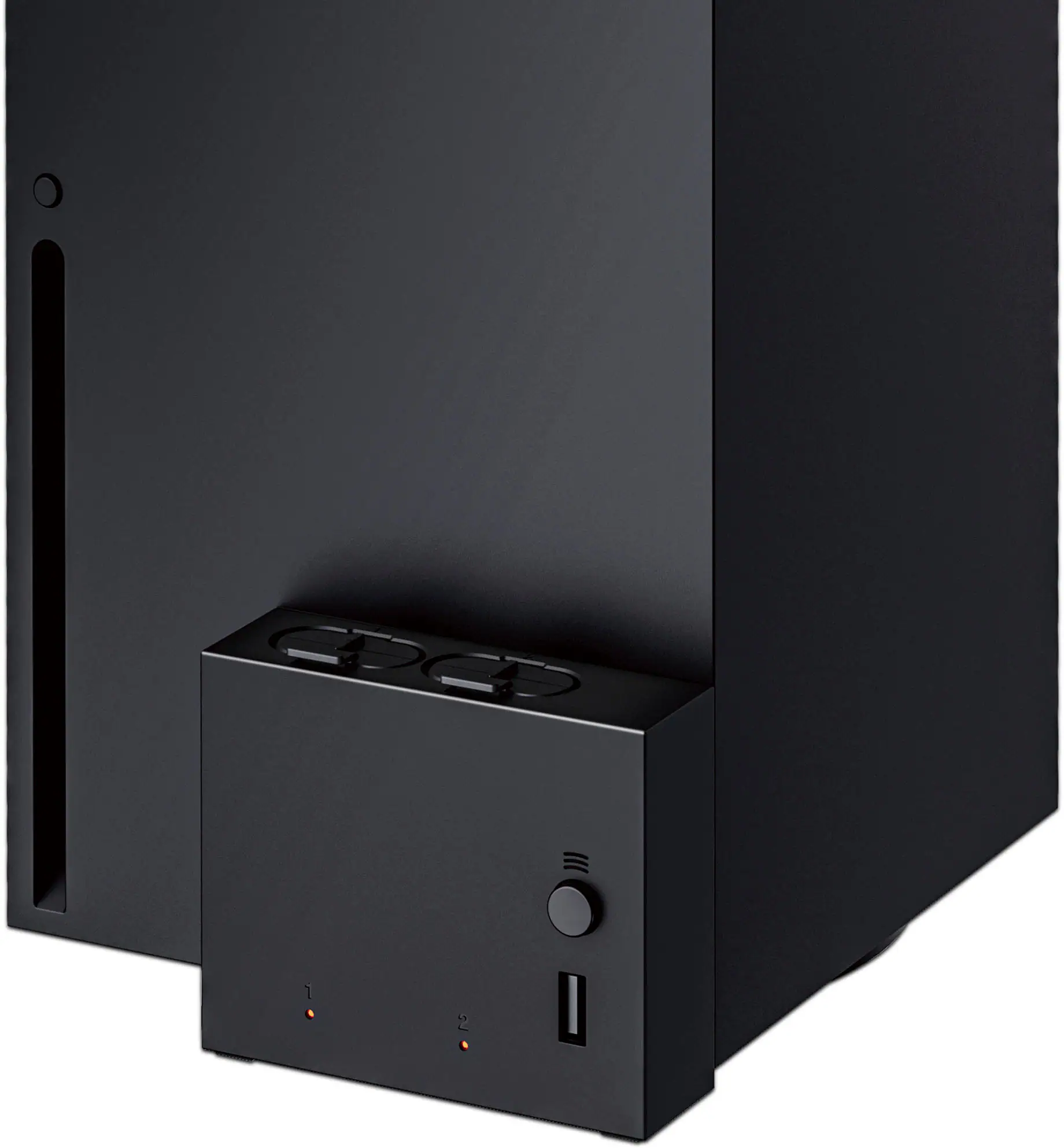 Front. NEXT - Side Dock Charging Station Series X - Black.