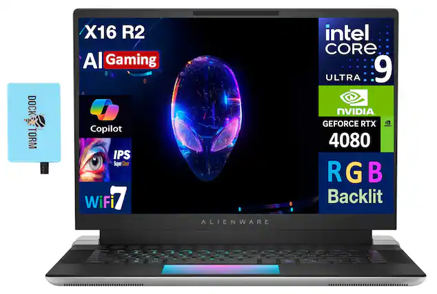 DOCK TORM X16 R2
AI Gaming Copilot
Intel Core i9 Ultra
NVIDIA GeForce RTX 4080
IPS Super Clear
RGB Backlit
WiFi 7
Alienware