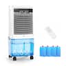 Etust - Portable Evaporative Air Cooler with 18.5L Water Tank, 3-in-1 Cooling Fan, Space-Saving Floor Fan for Home & Patio - White