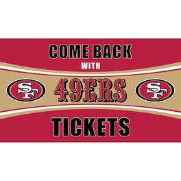 Evergreen Enterprises - San Francisco 49ers 28" x 16" Come Back With Tickets Door Mat - Multicolor