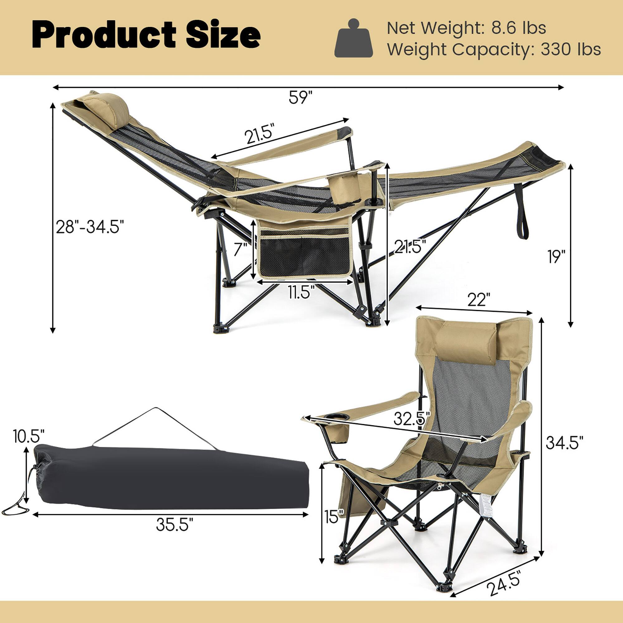 Product Size  
Net Weight: 8.6 lbs  
Weight Capacity: 330 lbs  

59"  
21.5"  
28"-34.5"  
7"  
21.5"  
19"  
11.5"  
22"  
10.5"  
32.5"  
34.5"  
35.5"  
15"  
24.5"