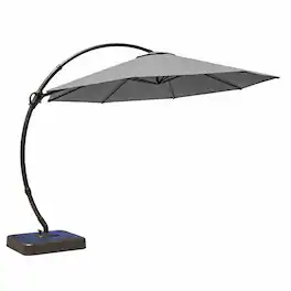 Boyel Living - 12ft Luxury Cantilever Patio Umbrella UV Protection - Gray
