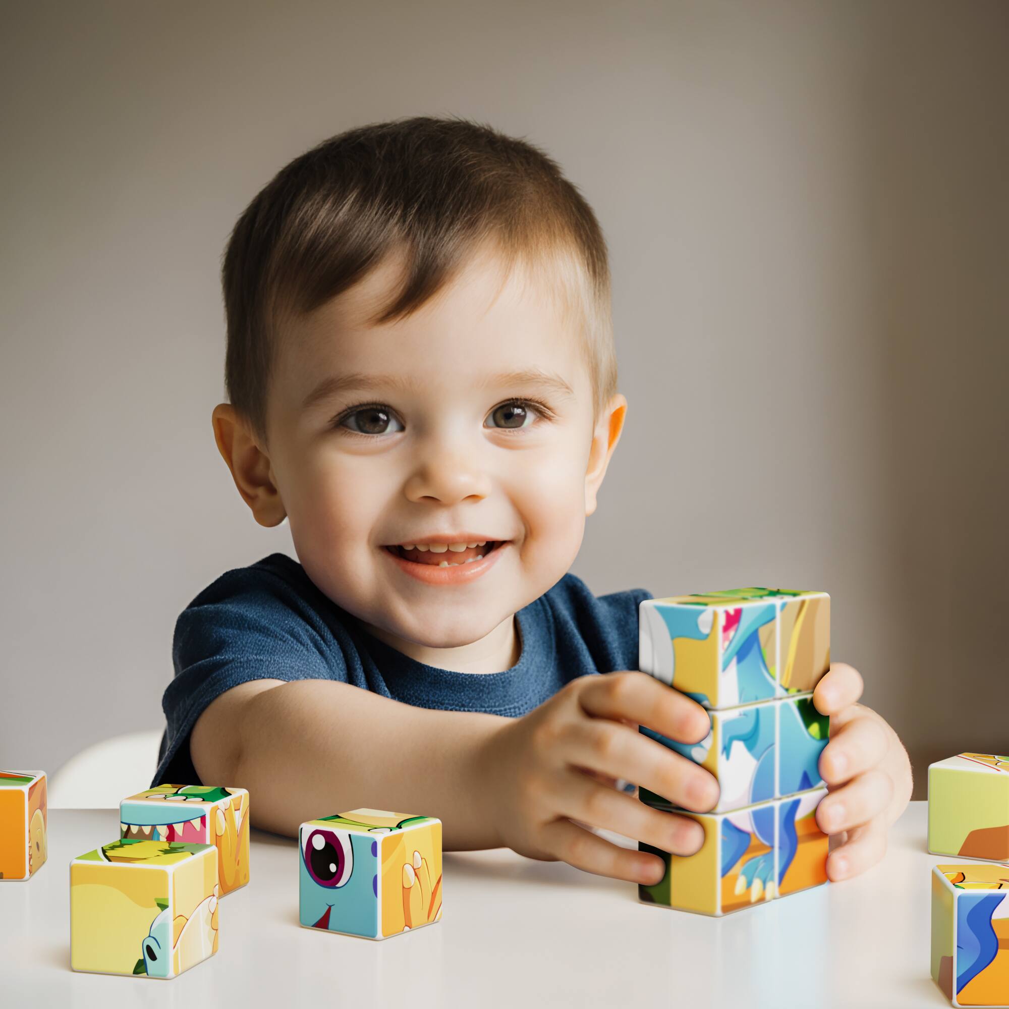 Alt View 10. Contixo - Contixo ST9 25-Piece Magnetic Dinosaur Puzzle Blocks – 6 Puzzles in One, STEM Learning Toy for Kids Ages 3+.