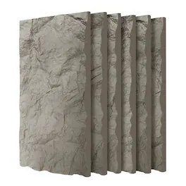 Boyel Living - 6-Pack 23.62-in x 47.24-in 3D Faux Stone Polyurethane Wall Panel - Natural