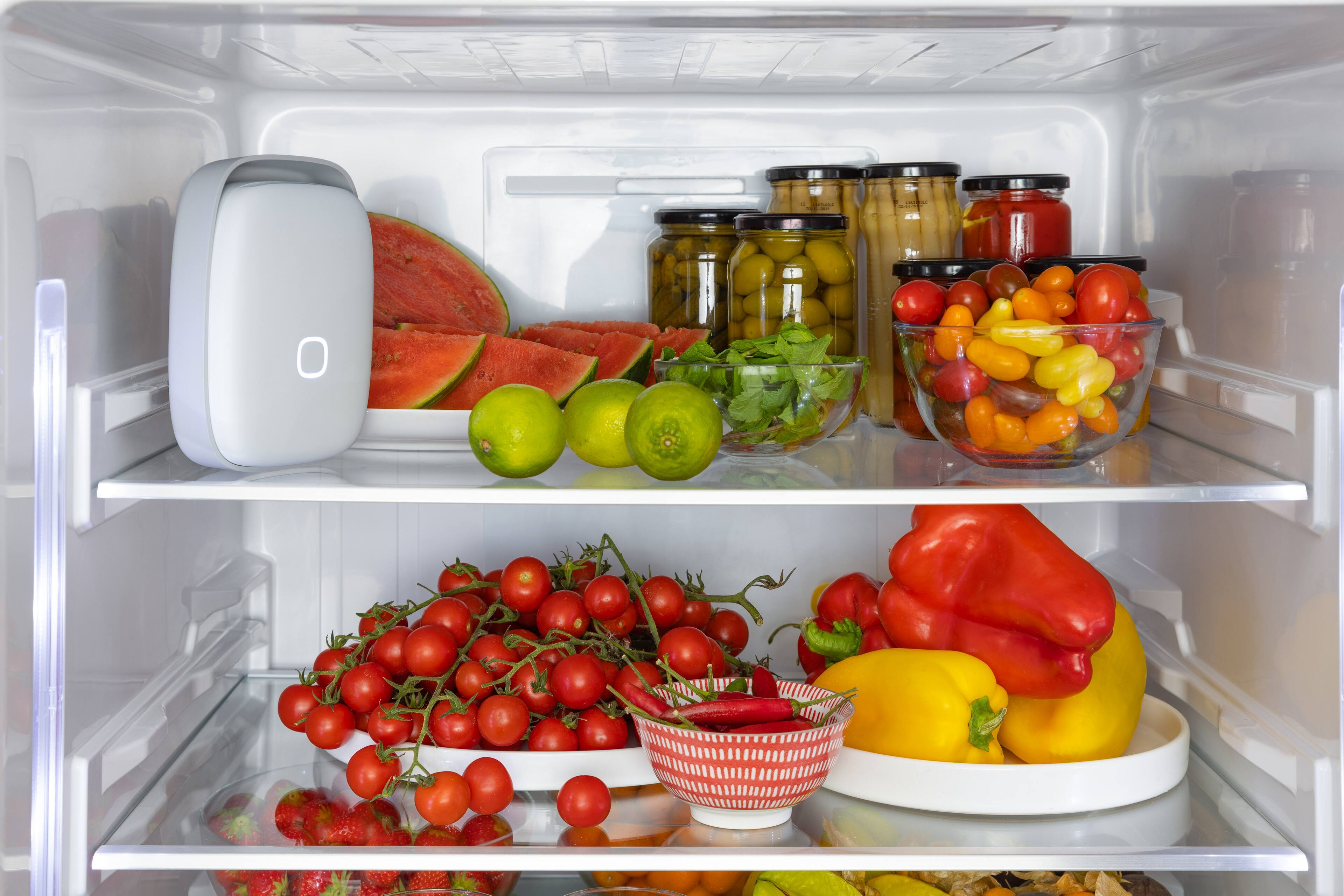 Alt View 18. Vitesy - SHELFY Smart Refrigerator Device, Extends Food Freshness and Reduces Food Waste, Removes Bad Odors, Washable Filter - White.