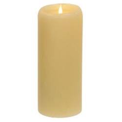 Angle. BreeBe - *Illure Ivory Wax Pillar 4" x 10" - Ivory.