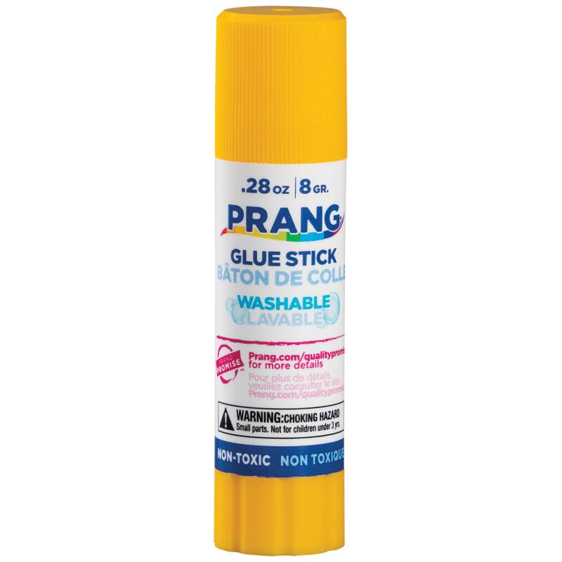 .28 oz 8 GR.  
PRANG GLUE STICK  
BATON DE COLLAGE  
WASHABLE  
LAVABLE  

Prang.com/qualitypromise  
For more details, please visit the site Prang.com/qualitypromise  

WARNING: CHOKING HAZARD  
Small parts. Not for children under 3 yrs.  

NON-TOXIC  
NON TOXIQUE