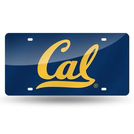 Rico Industries - Cal Berkeley Bears Blue Mirrored Laser Cut License Plate Laser Tag - Multi