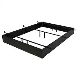 Hivvago - Queen size Hotel Style Metal Bed Base Bed Frame - 7.5-inch High - Espresso