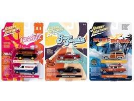 "2-Packs" 2023 Set B of 6 pieces Release 2 1/64 Diecast Model Cars by Johnny Lightning - Multicolor