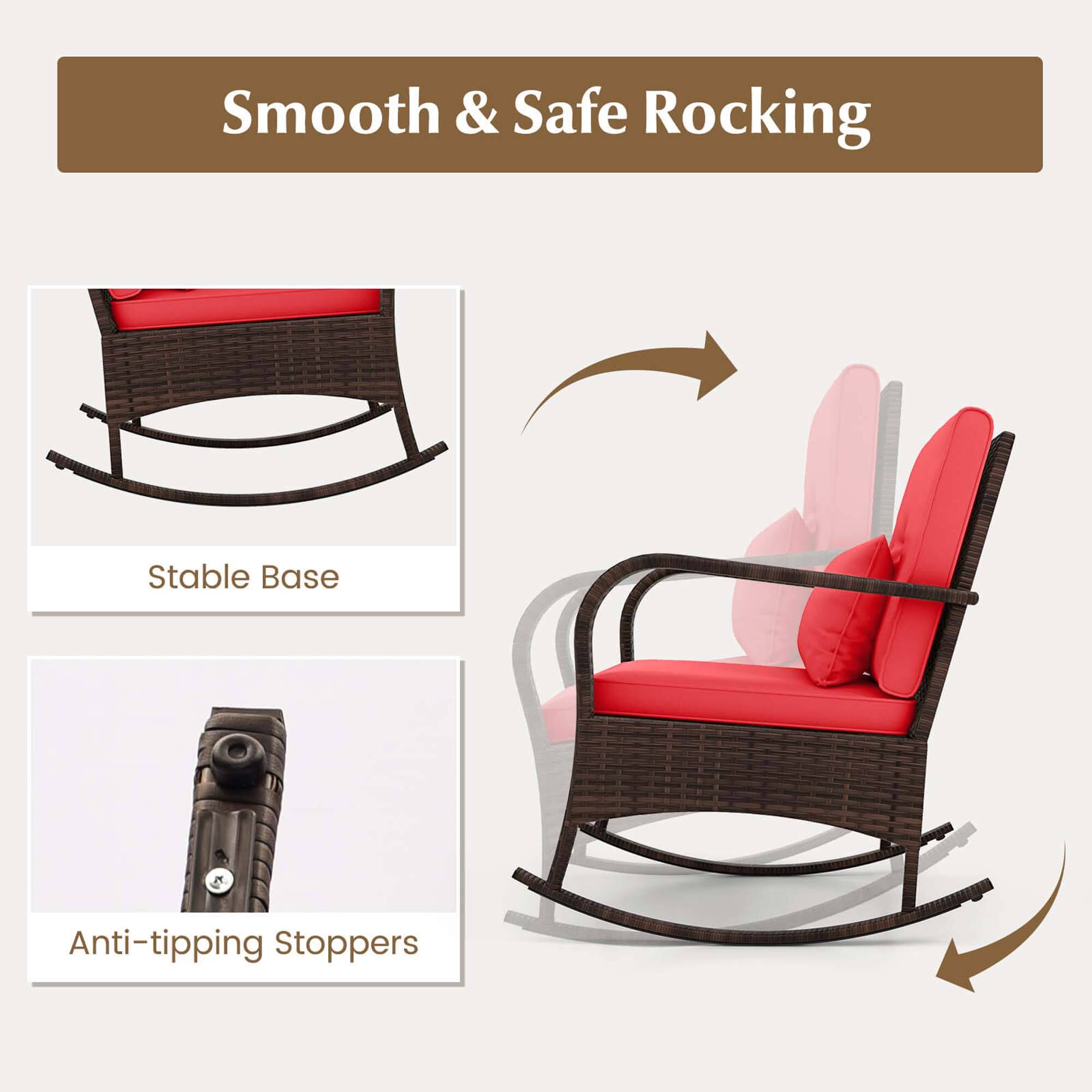 Smooth & Safe Rocking  
Stable Base  
Anti-tipping Stoppers