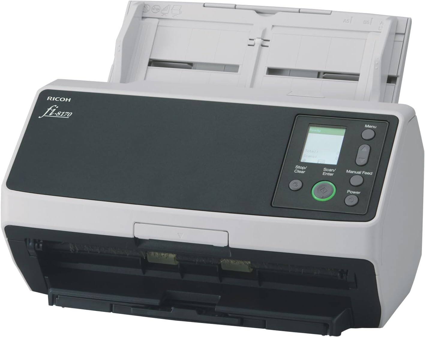 RICOH fi-8170

Menu

Stop/Clear

Scan/Enter

Manual Feed

Power