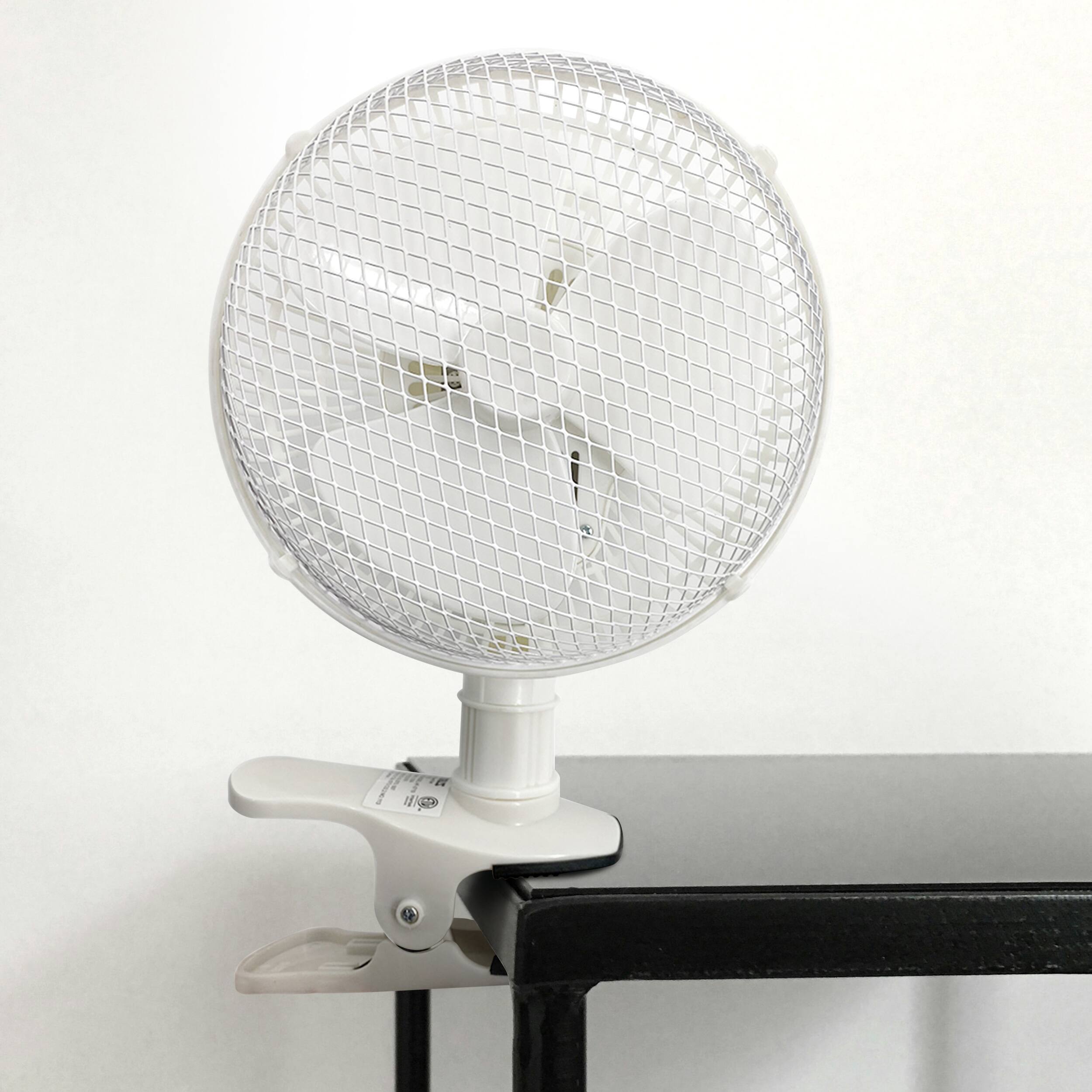 Alt View 1. Optimus - Optimus 7 in. Personal Clip-on Fan in White - White.