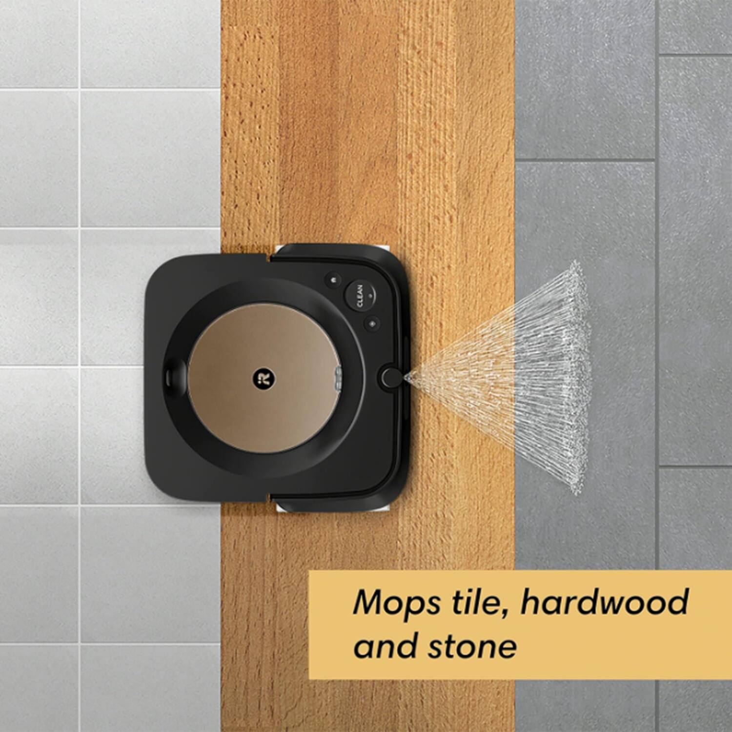 CLEAN 2! Mops tile, hardwood and stone