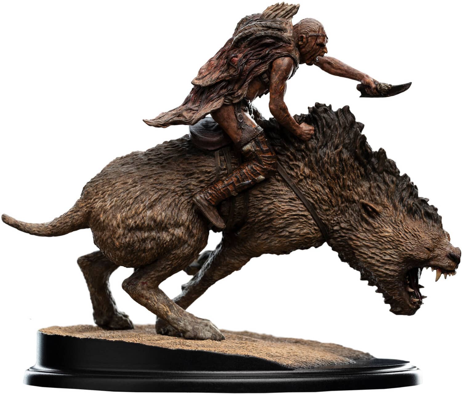 Weta Workshop - Polystone - The Lord of the Rings Trilogy - Sharku on Warg Miniature Statue - COLLECTIBLES - Multicolor