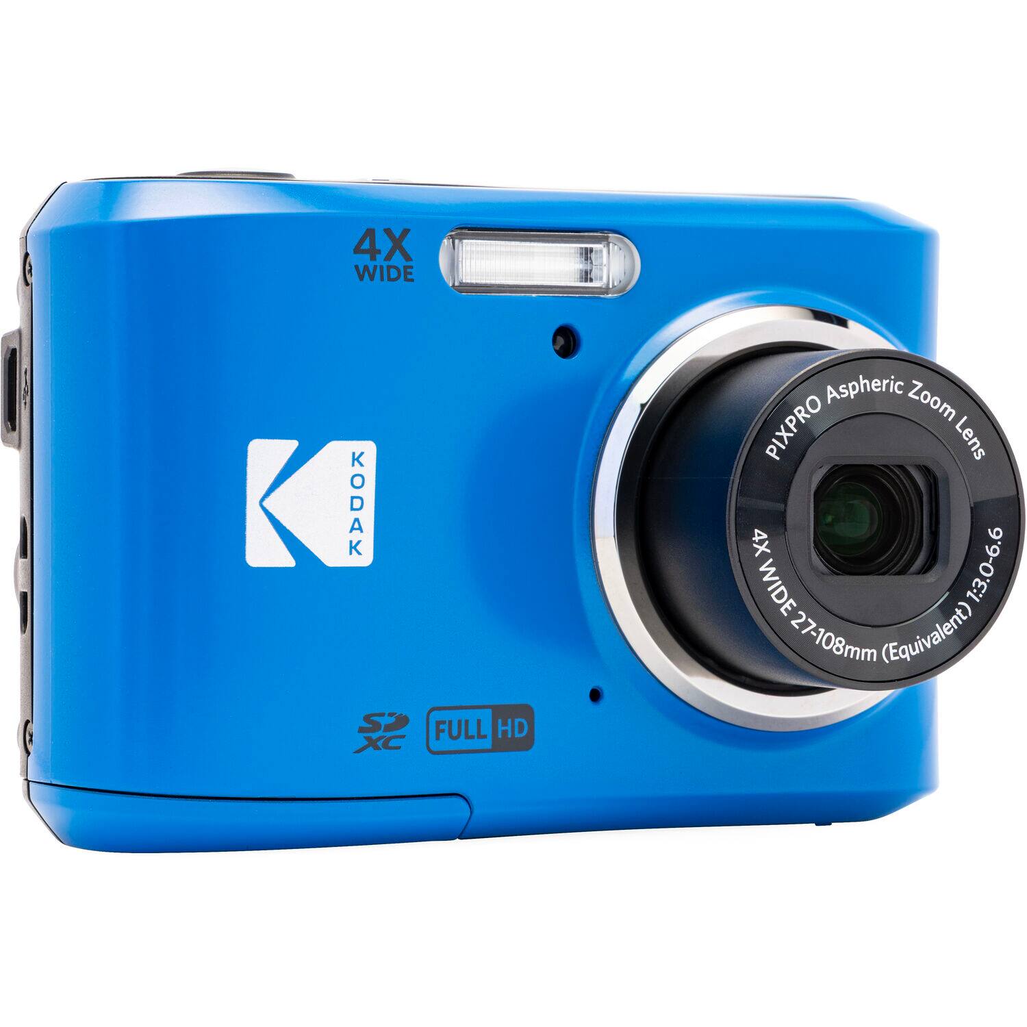 4X WIDE  
KODAK PIXPRO Aspheric Zoom Lens 4X 1:3.0-6.6 WIDE 27-108mm (Equivalent)  
FULL HD XC