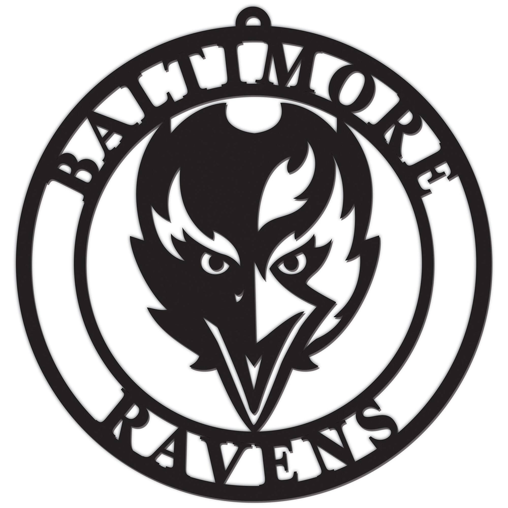 Black Baltimore Ravens 16'' Team Logo Cutout