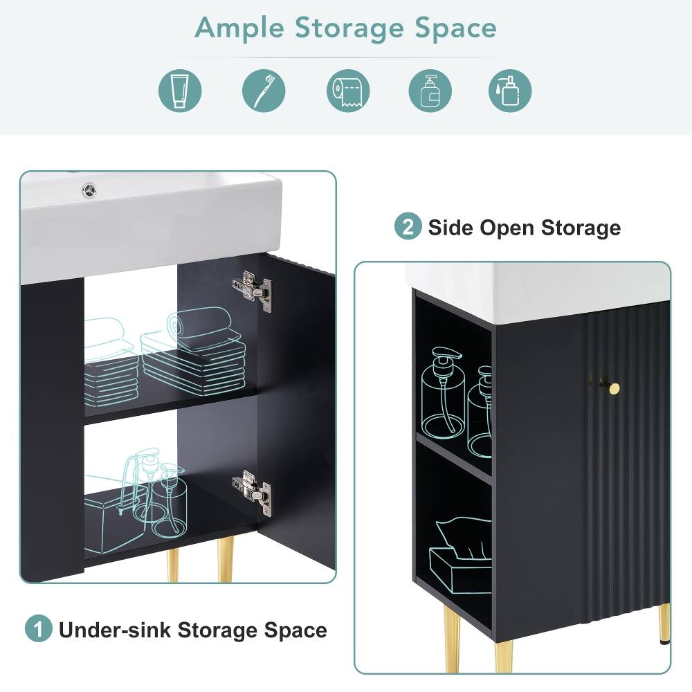 Ample Storage Space

1. Under-sink Storage Space
2. Side Open Storage