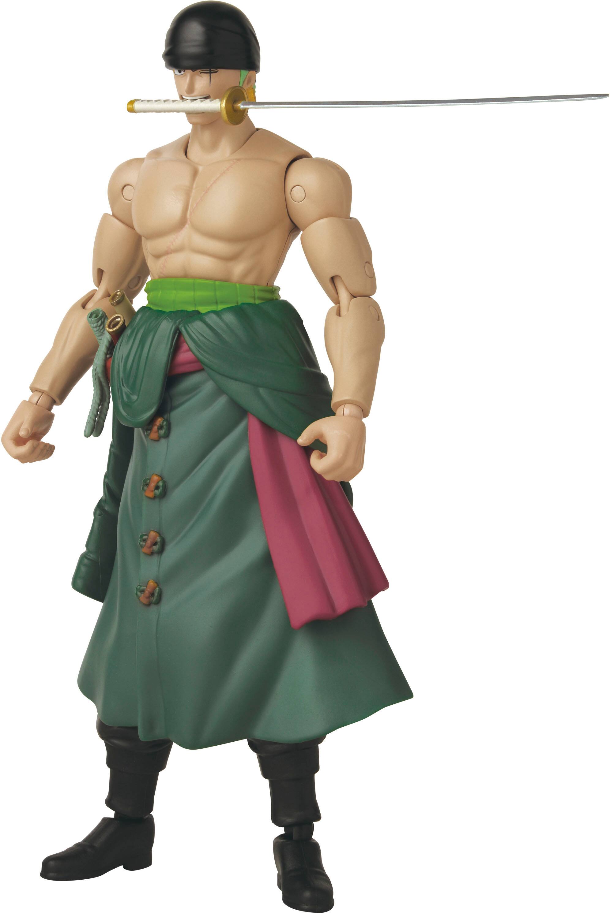 Alt View 11. Bandai - Roronoa Zoro Three Sword Style - One Piece - Anime Heroes 6.5" Figure.