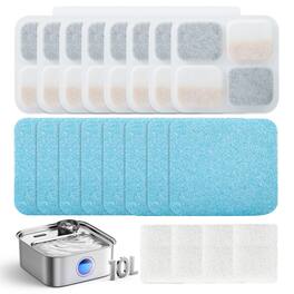 Oneisall - 10L Automatic Pet Water Fountain Replacement Filter 8pcs - White
