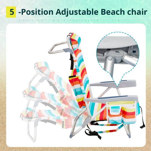 5-Position Adjustable Beach Chair