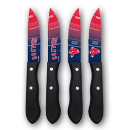 Woodrow - 4-Piece Stainless Steel Steak Knife Set - Multicolor