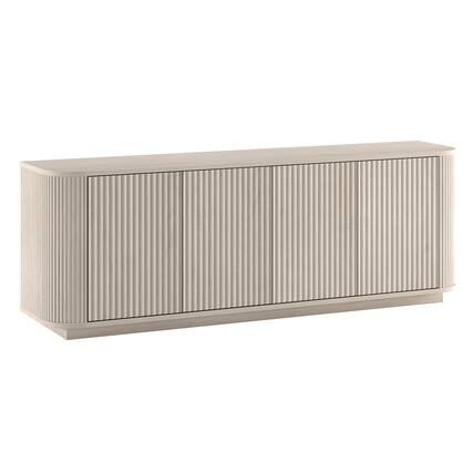 Front. Hudson&Canal - Canton Rectangular TV Stand for TV's up to 75" in Alder White - Alder White.