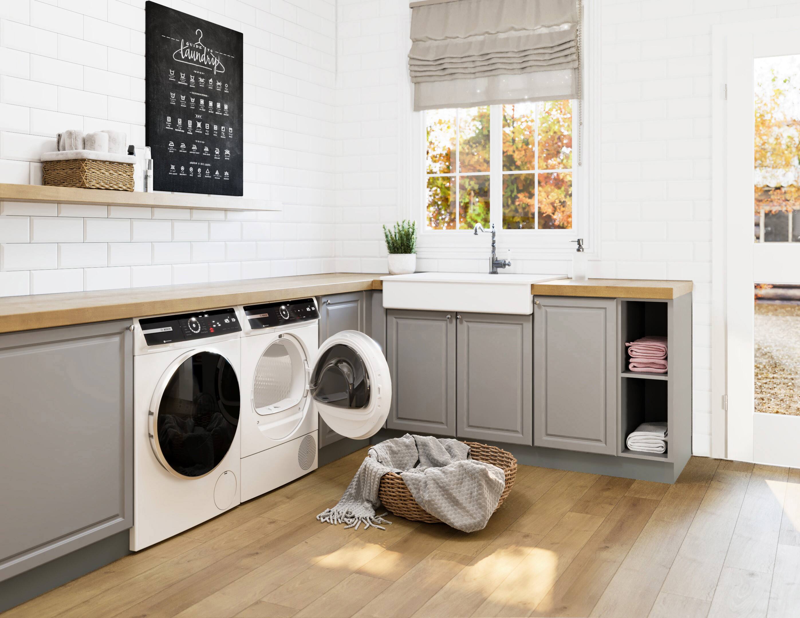 Alt View 19. Bosch - 500 Series 2.4 Cu. Ft. High-Efficiency Stackable Smart Front Load Washer with 4D Wash System - White.