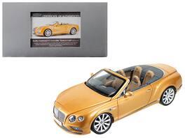 2016 Bentley Continental GT Convertible LHD Sunburst 1/18 Diecast Model Car by Paragon - Gold