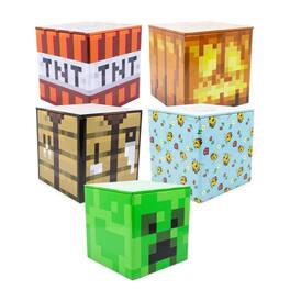 Ukonic - Minecraft 5-Piece 4 Inch Tin Storage Box Bundle - Multicolored