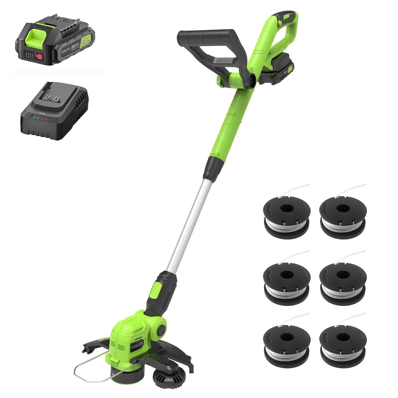 Steelite - 21V MAX 12-Inch 2-in-1 Electric Cordless Grass String Trimmer Cutter Lawn Edger with 2.0Ah Battery &  Charger price history on PriceWatchPro