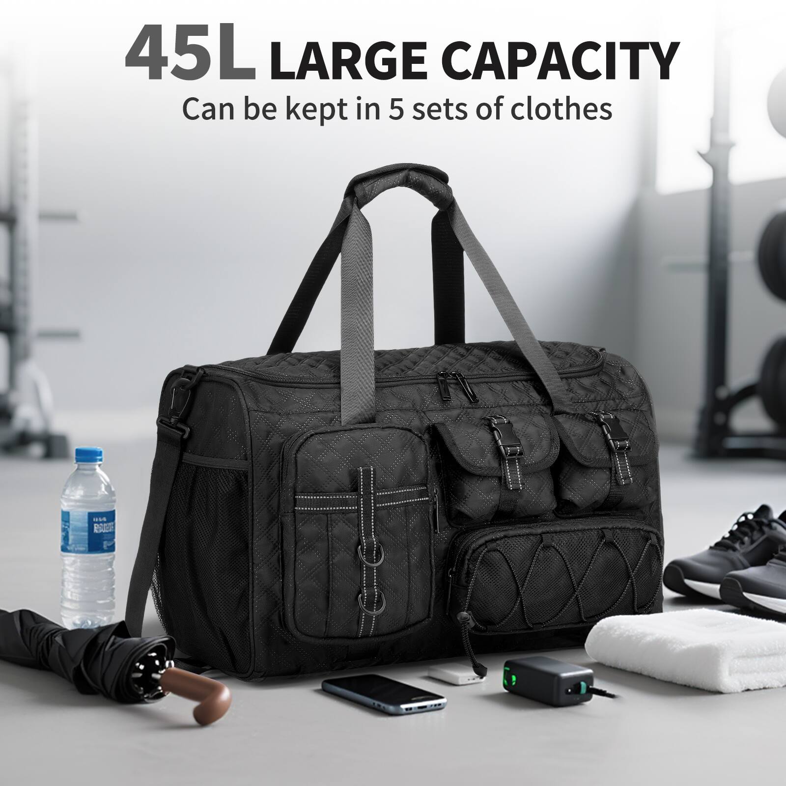 45L LARGE CAPACITY  
Can be kept in 5 sets of clothes