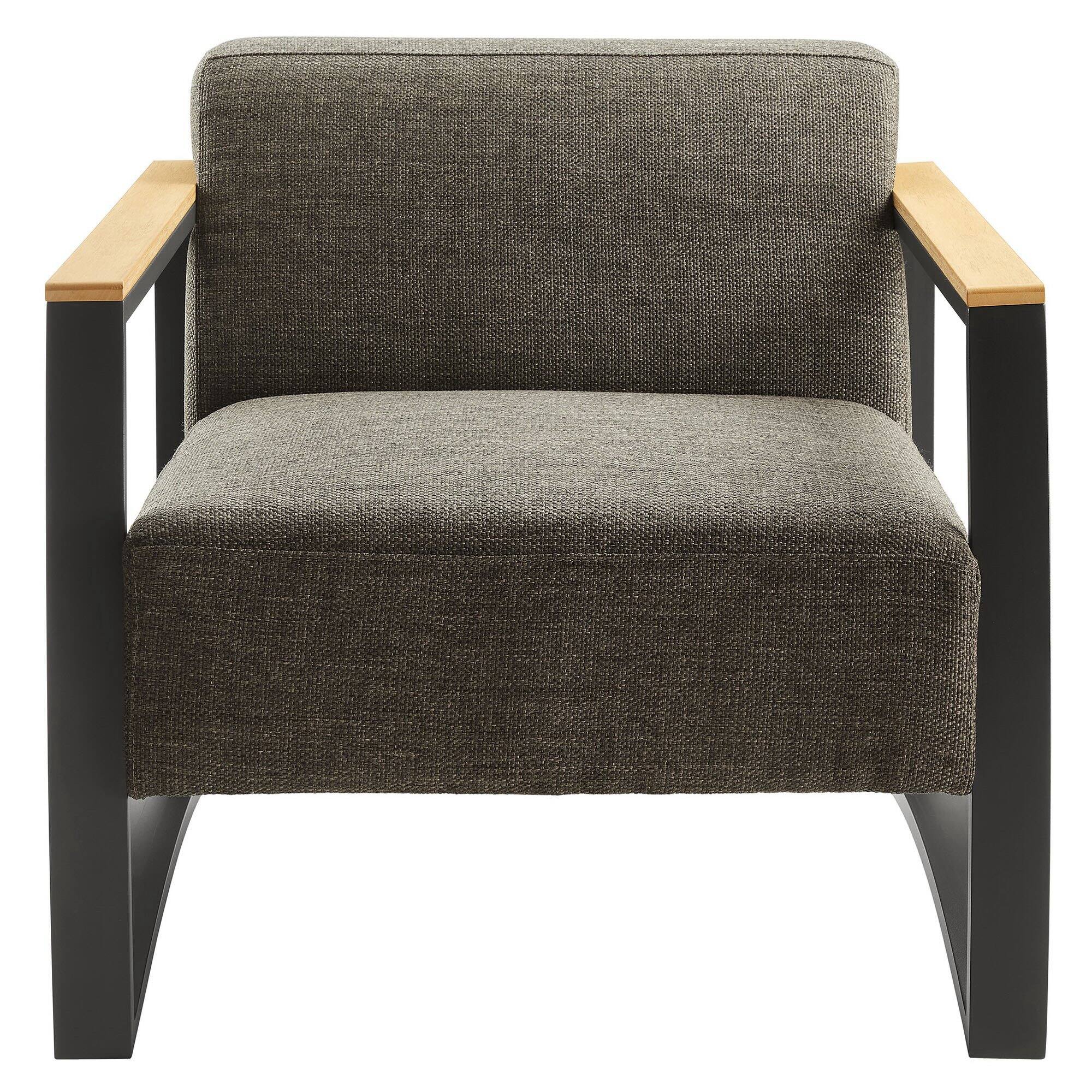 Alt View 5. Modway - Sauve Outdoor Patio Aluminum and Fabric Armchair by Modway - Charcoal Smoke.