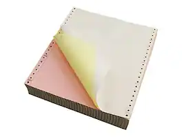 Staples - 9.5" x 11" Carbonless Paper, 15 lbs, 100 Brightness, 1100/Carton - White/Pink/Canary