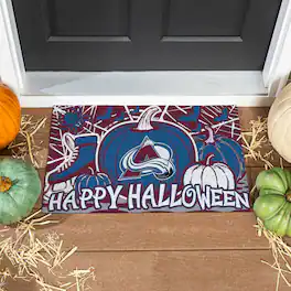 Evergreen Enterprises - Colorado Avalanche 28" x 16" Happy Halloween Turf Door Mat - Multicolor