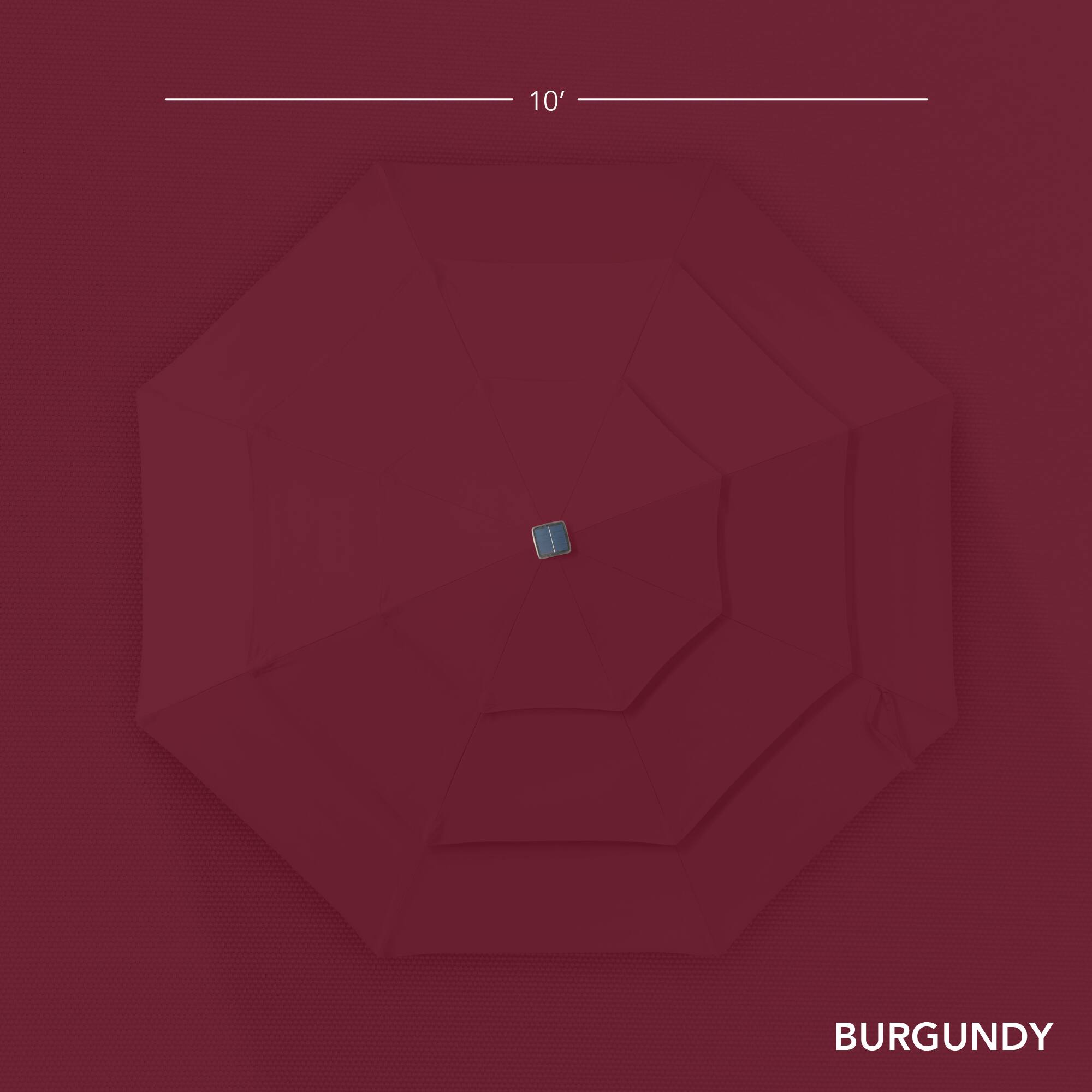The text in the image is:

"10' BURGUNDY
BURGUNDY BY GUNDY"