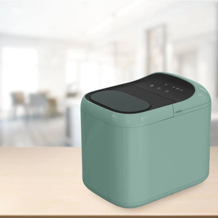 Angle. Stock Preferred - Countertop Ice Maker, 33 lb per 24 h, Bullet Ice, Basket and Scoo - Green - Green.