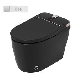 Boyel Living - Smart Toilet Ceramic Body Heated Seat Multi Wash Auto Flush with Remote - Black