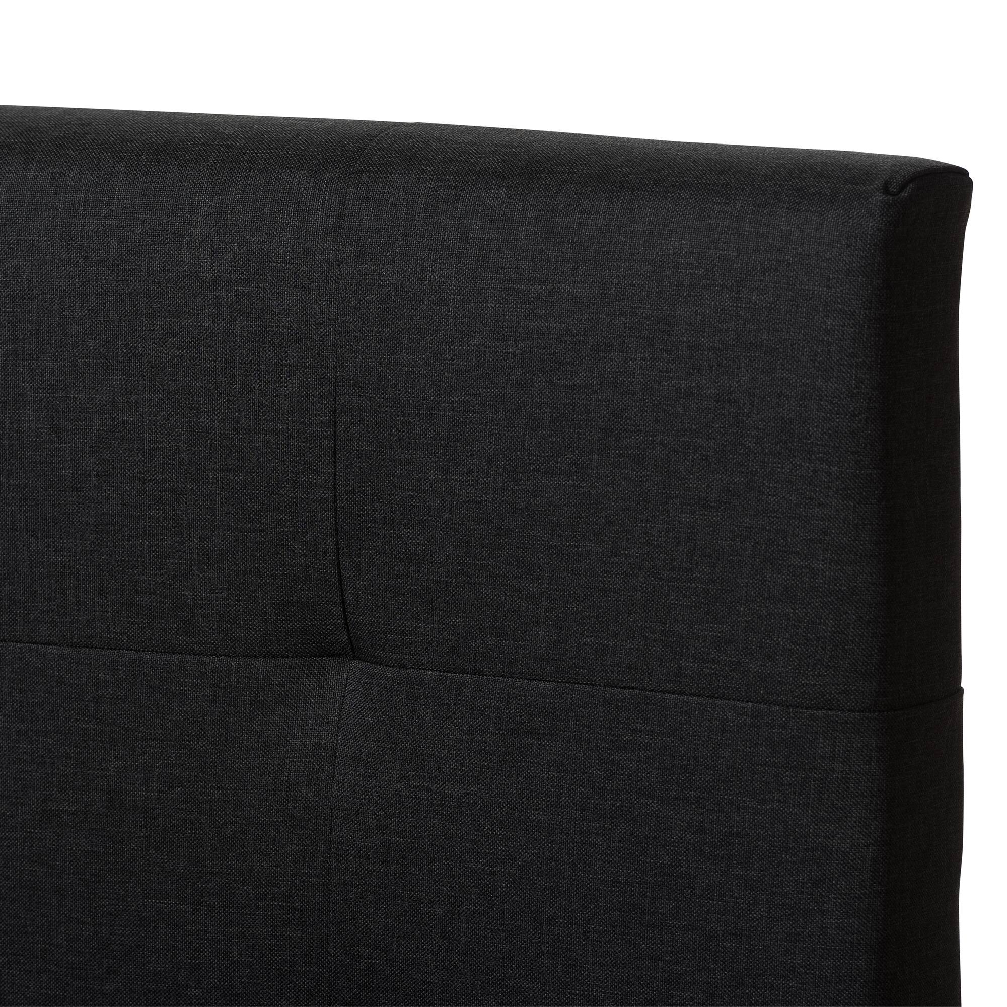 Back. Baxton Studio - Brookfield Modern and Contemporary Fabric Bed - Dark Grey.